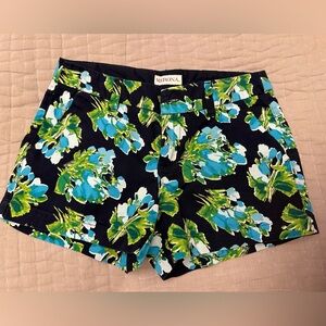 Merona Blue and Green Tropical Floral Printed Shorts Sz 2